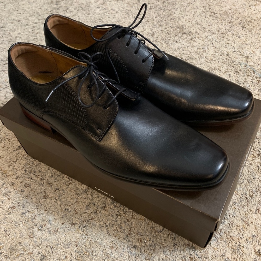 Florsheim Black Leather Kierland Lace Up Shoes Size 12EEE - Picture 10 of 11